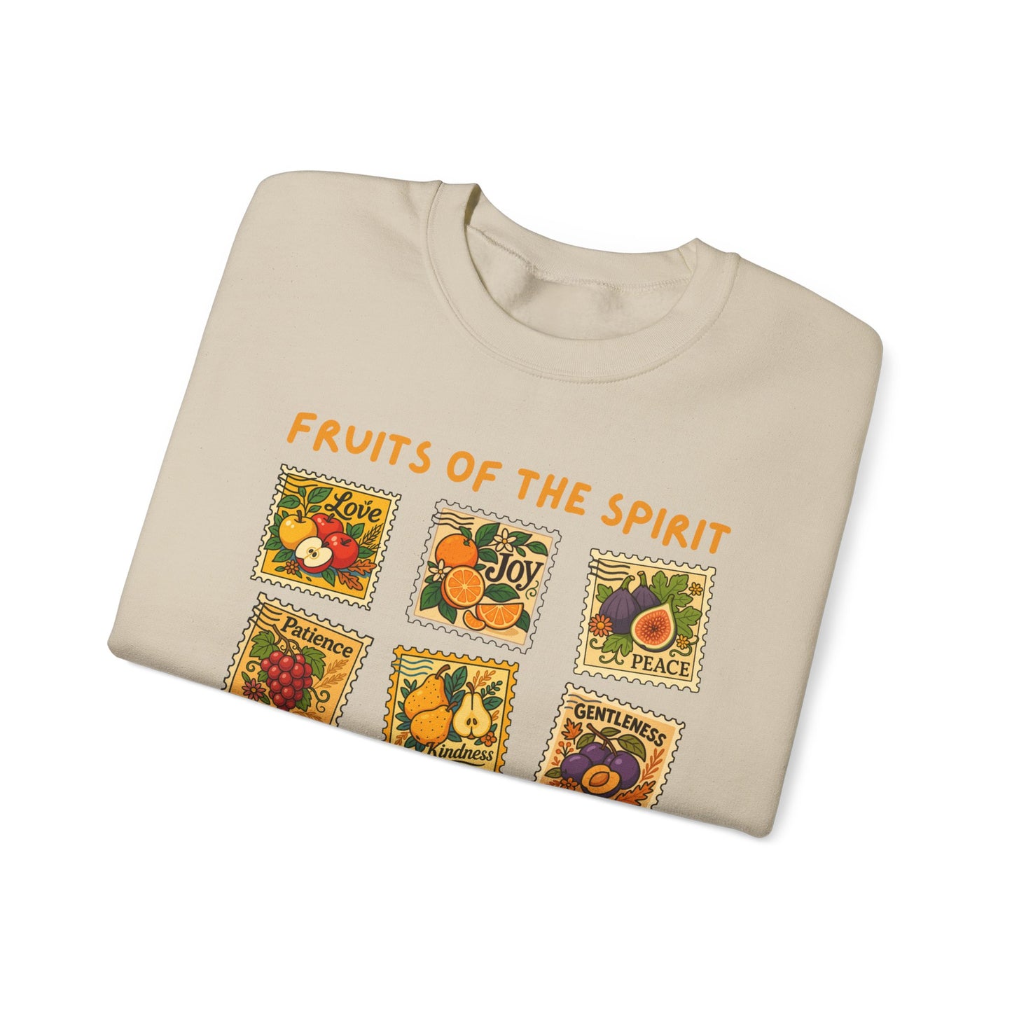 Fruits of the Spirit Postage Stamp Sweatshirt | Galatians 5:22-23