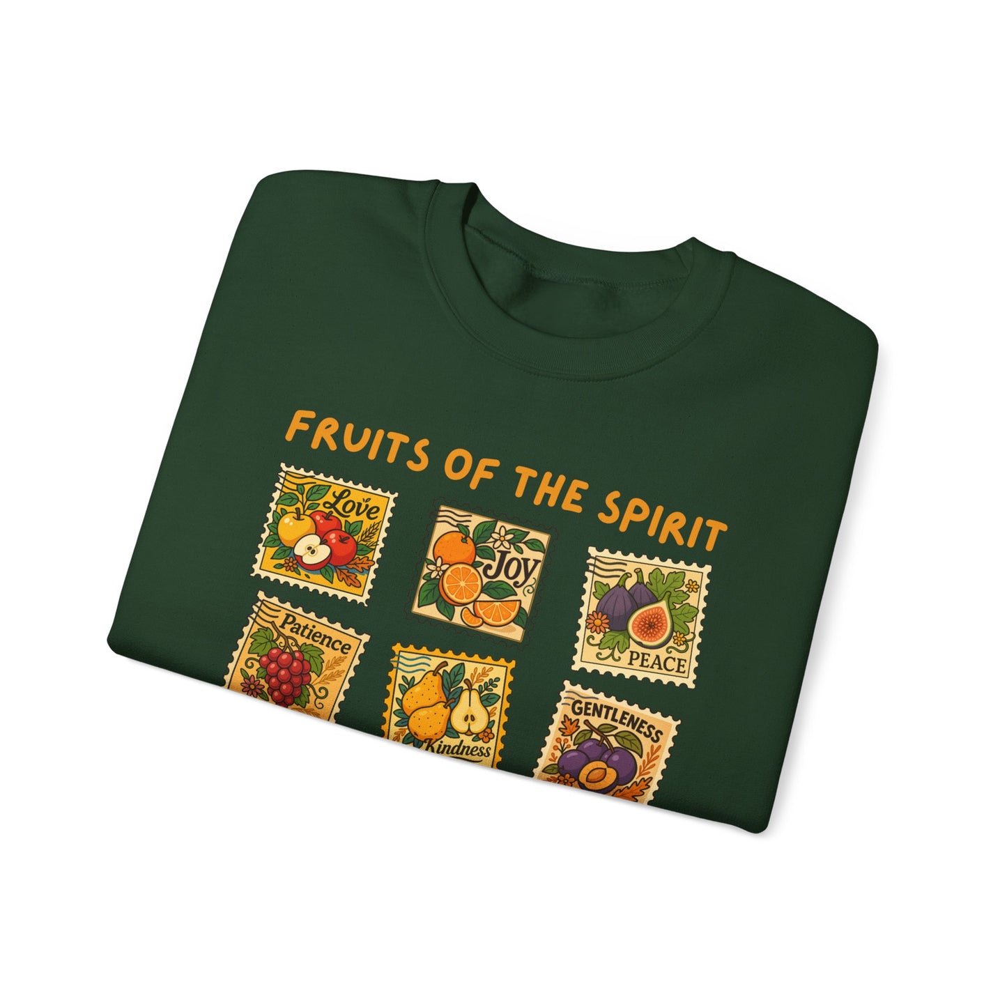 Fruits of the Spirit Postage Stamp Sweatshirt | Galatians 5:22-23