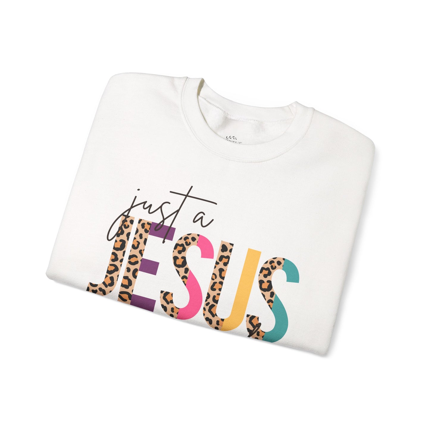 Just a Jesus Girlie Shirt, Christian Sweatshirt for Women & Girls, Faith Tee, Leopard Print Bible Verse Top, Psalm 139:14