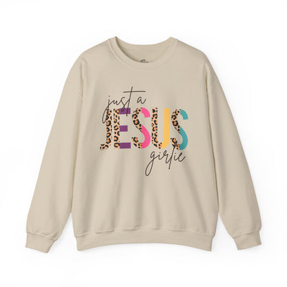 Just a Jesus Girlie Shirt, Christian Sweatshirt for Women & Girls, Faith Tee, Leopard Print Bible Verse Top, Psalm 139:14