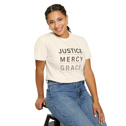 Comfort Colors® Justice Mercy Grace Christian T-Shirt