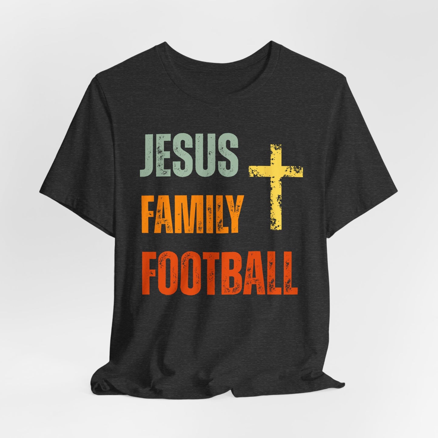 Jesus Family Football - Retro Distressed T-Shirt