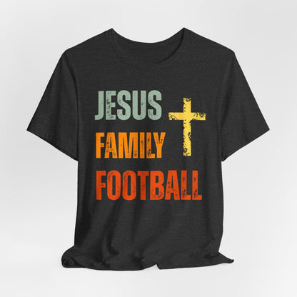 Jesus Family Football - Retro Distressed T-Shirt