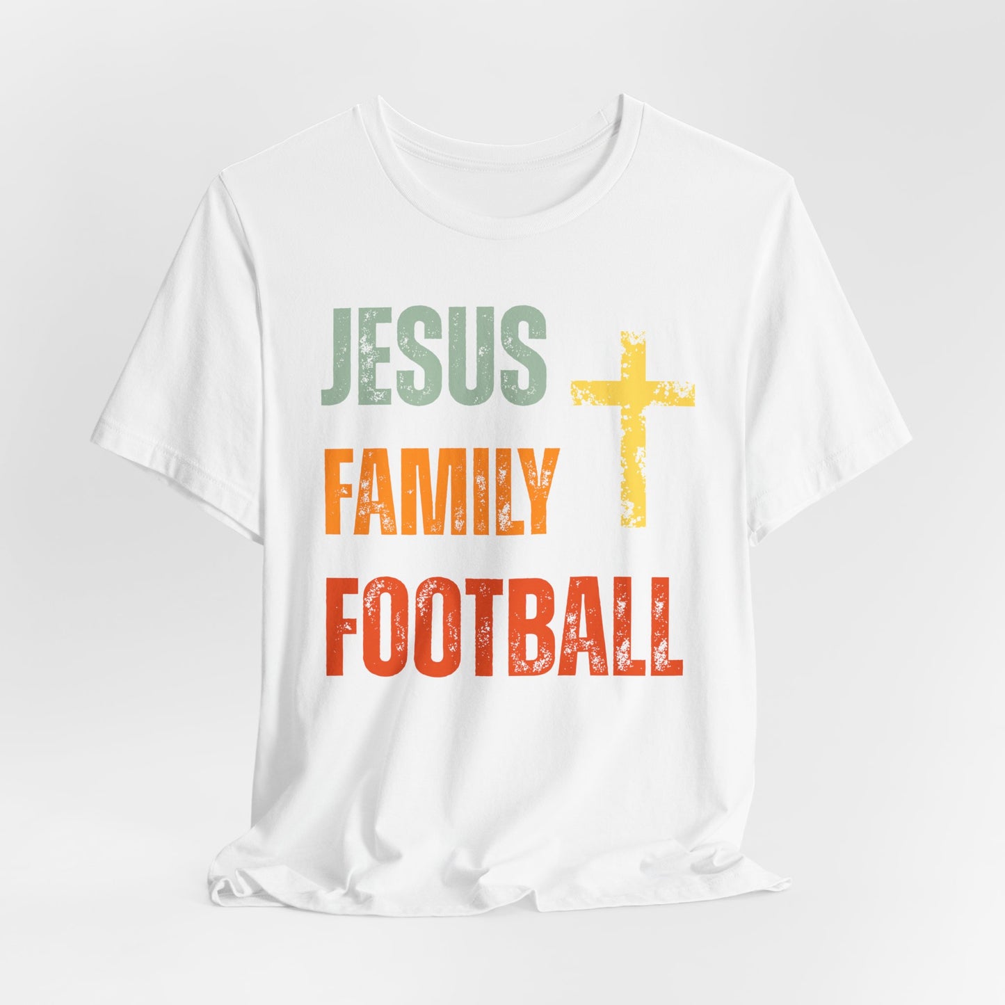 Jesus Family Football - Retro Distressed T-Shirt