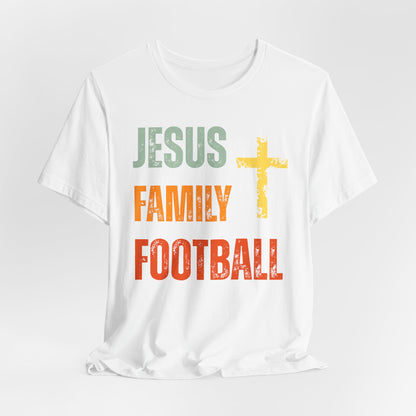 Jesus Family Football - Retro Distressed T-Shirt
