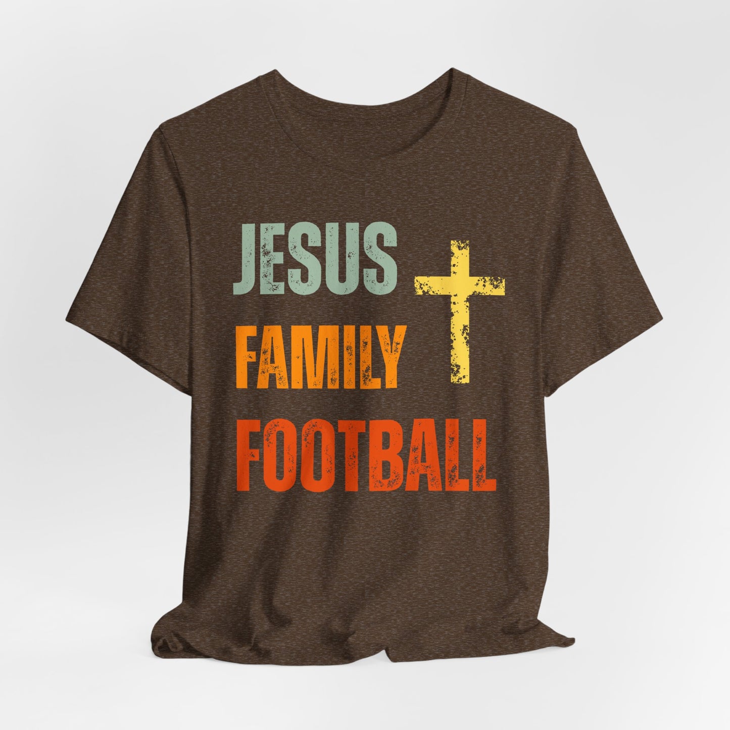 Jesus Family Football - Retro Distressed T-Shirt
