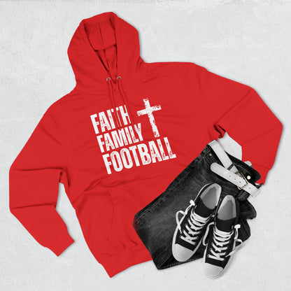 Faith Family Football Hoodie | Christian Fall Sweatshirt
