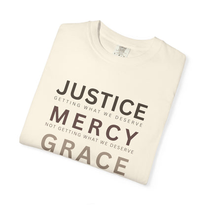 Comfort Colors® Justice Mercy Grace Christian T-Shirt