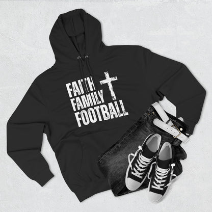 Faith Family Football Hoodie | Christian Fall Sweatshirt