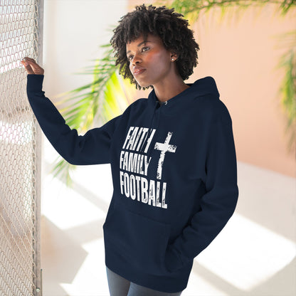Faith Family Football Hoodie | Christian Fall Sweatshirt