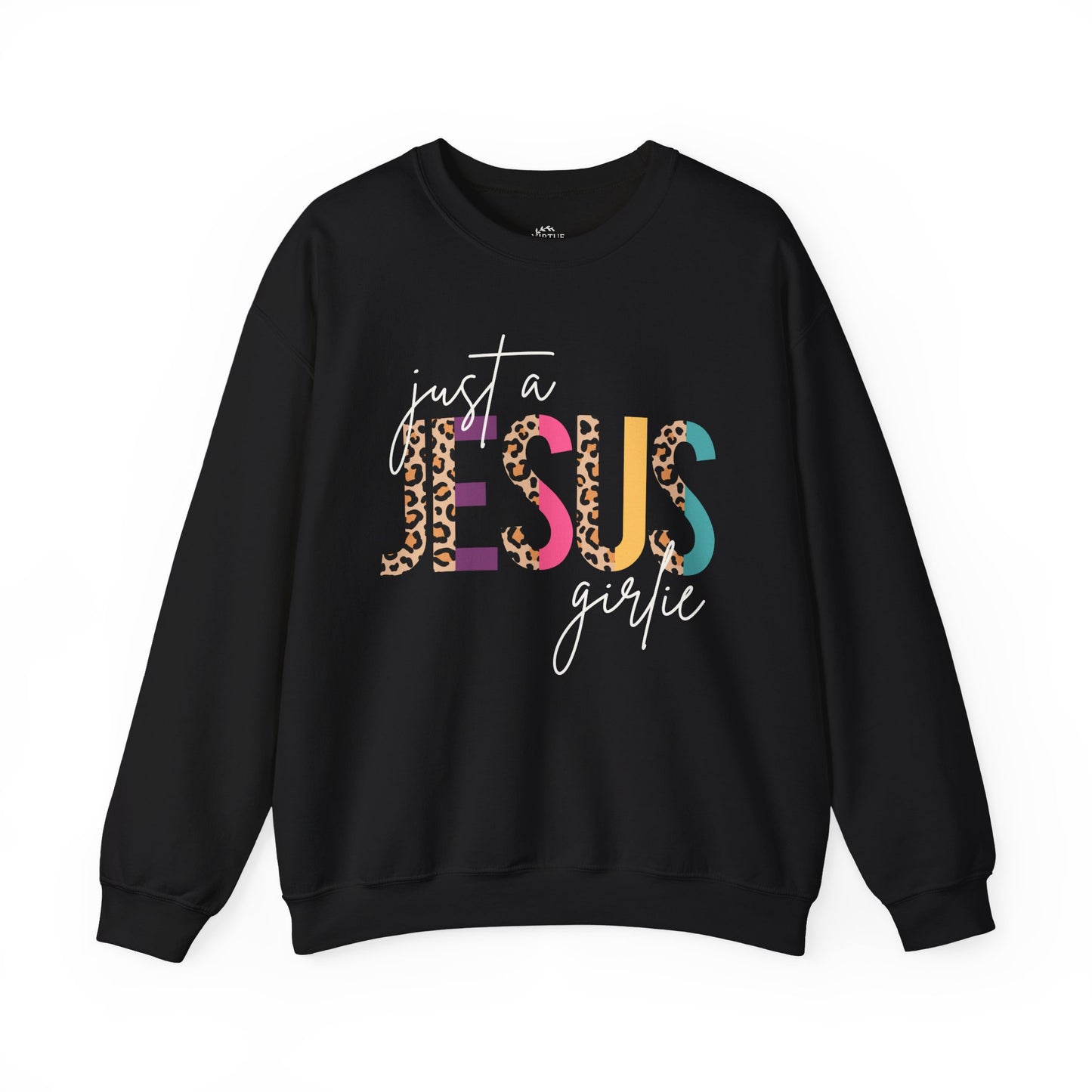 Just a Jesus Girlie Shirt, Christian Sweatshirt for Women & Girls, Faith Tee, Leopard Print Bible Verse Top, Psalm 139:14