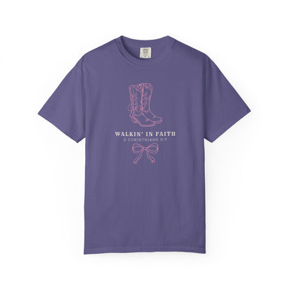 Walkin' in Faith T-shirt | Christian Western Faith-Based Gift, Southern Style, Everyday Comfort
