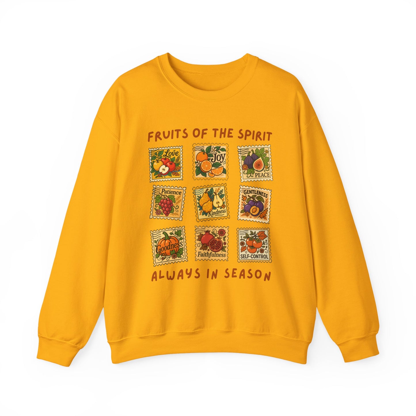 Fruits of the Spirit Postage Stamp Sweatshirt | Galatians 5:22-23
