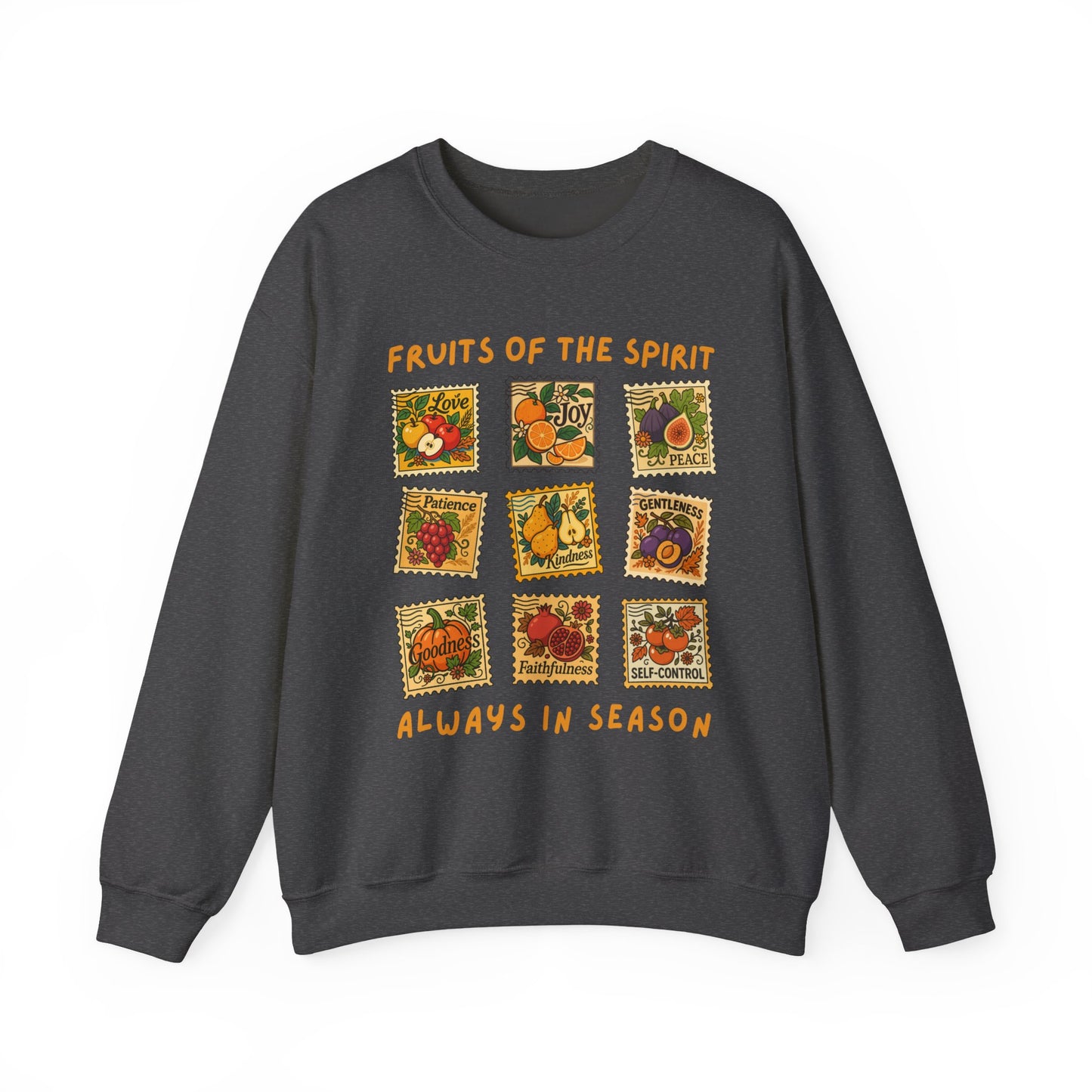 Fruits of the Spirit Postage Stamp Sweatshirt | Galatians 5:22-23