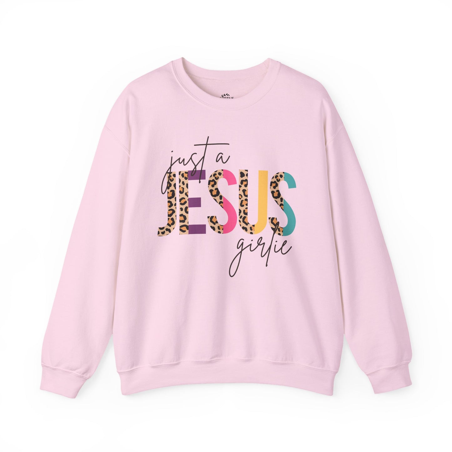 Just a Jesus Girlie Shirt, Christian Sweatshirt for Women & Girls, Faith Tee, Leopard Print Bible Verse Top, Psalm 139:14