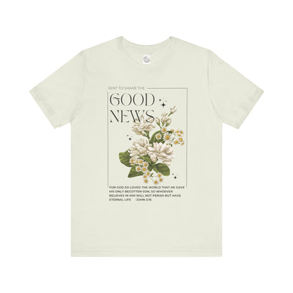 "Good News" Floral Tee