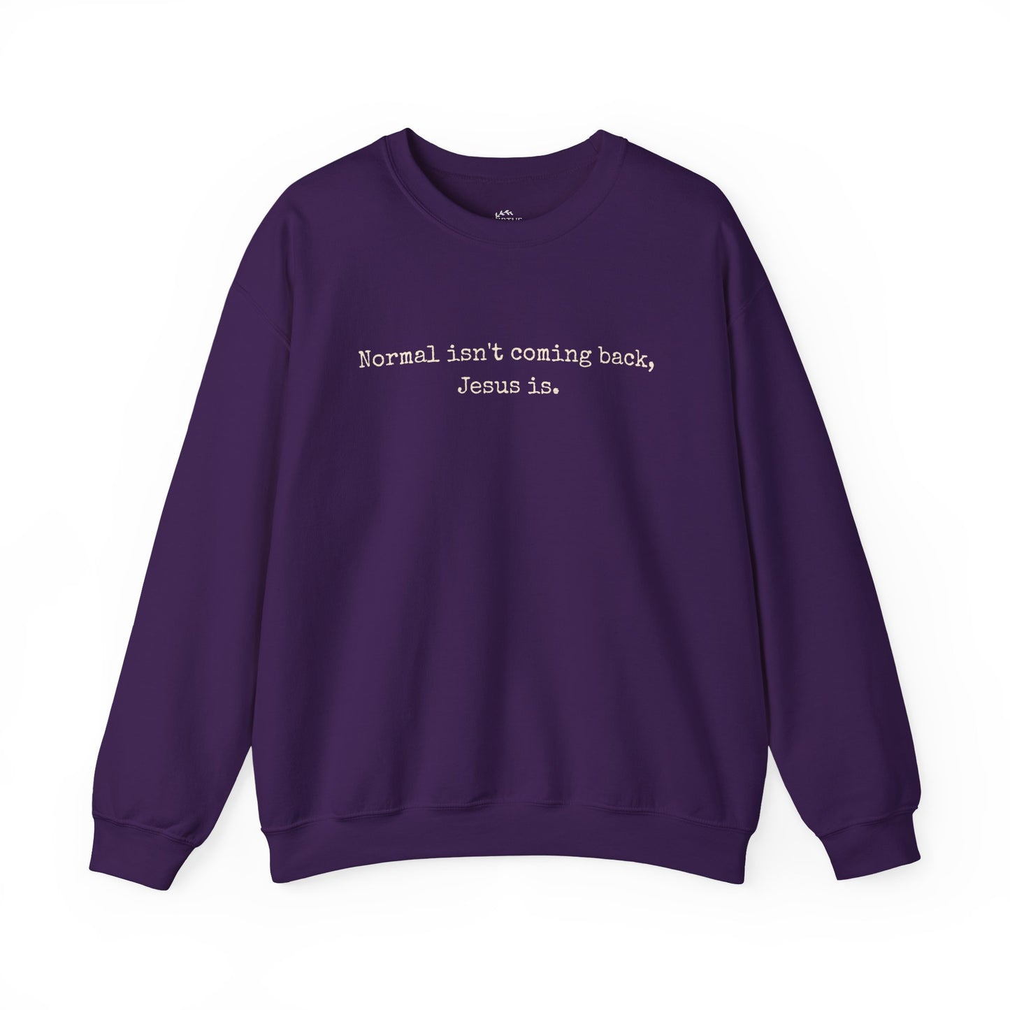 Normal Isn’t Coming Back, Jesus Is — Christian Faith Sweatshirt