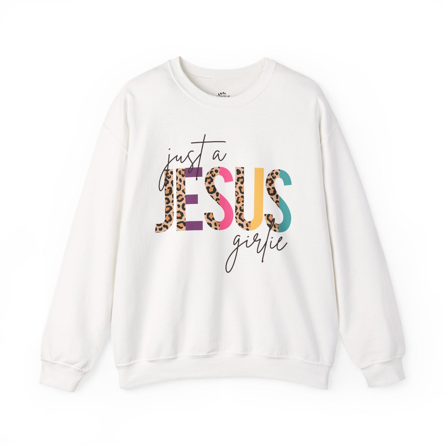Just a Jesus Girlie Shirt, Christian Sweatshirt for Women & Girls, Faith Tee, Leopard Print Bible Verse Top, Psalm 139:14