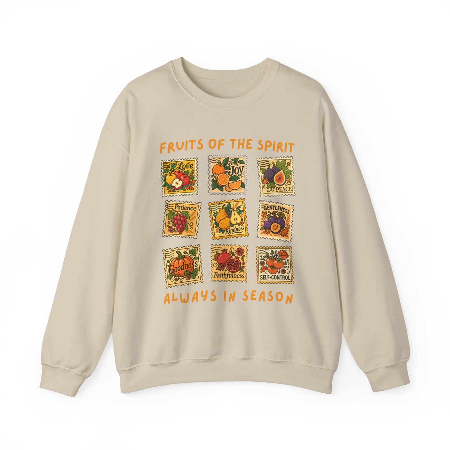 Fruits of the Spirit Postage Stamp Sweatshirt | Galatians 5:22-23