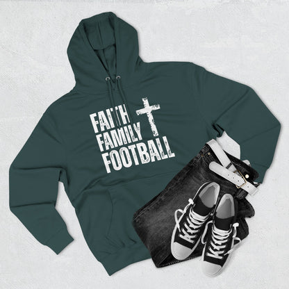 Faith Family Football Hoodie | Christian Fall Sweatshirt