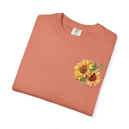 Do Not Worry T-Shirt | Matthew 6:34 Christian Sunflower Tee