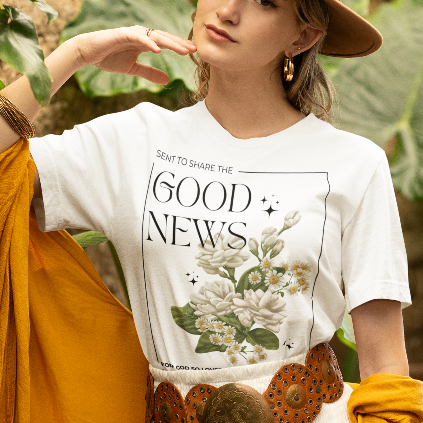 "Good News" Floral Tee