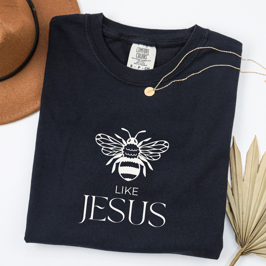 Bee Like Jesus Shirt – Christian Graphic Tee for Women – Faith-Based Apparel – Be Kind Like Jesus Shirt – Religious T-Shirt Gift Idea