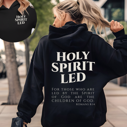 Holy Spirit Led Hoodie, Cozy Religious Sweatshirt, Christian Gift for Him/Her, Faith-Based Apparel, Inspirational Outfit