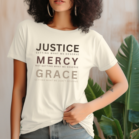 Comfort Colors® Justice Mercy Grace Christian T-Shirt