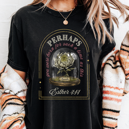 November Birth Flower T-Shirt | Esther 4:14 Christian Tee