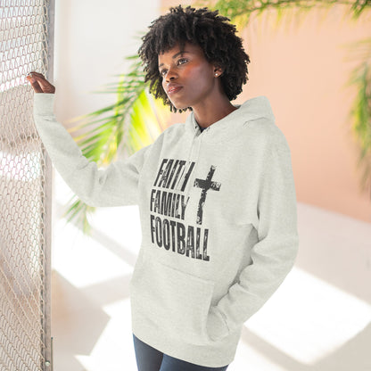Faith Family Football Hoodie | Christian Fall Sweatshirt