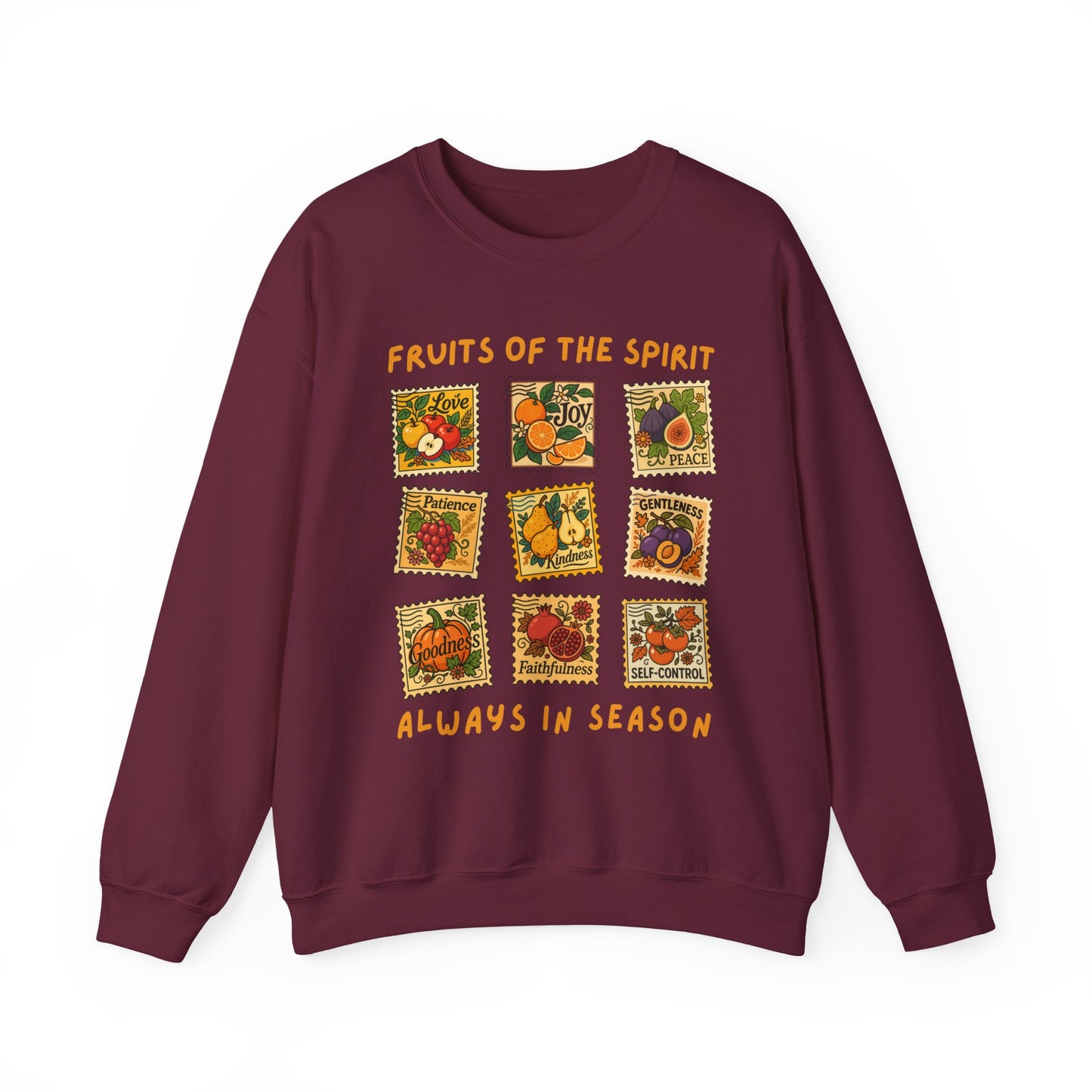 Fruits of the Spirit Postage Stamp Sweatshirt | Galatians 5:22-23