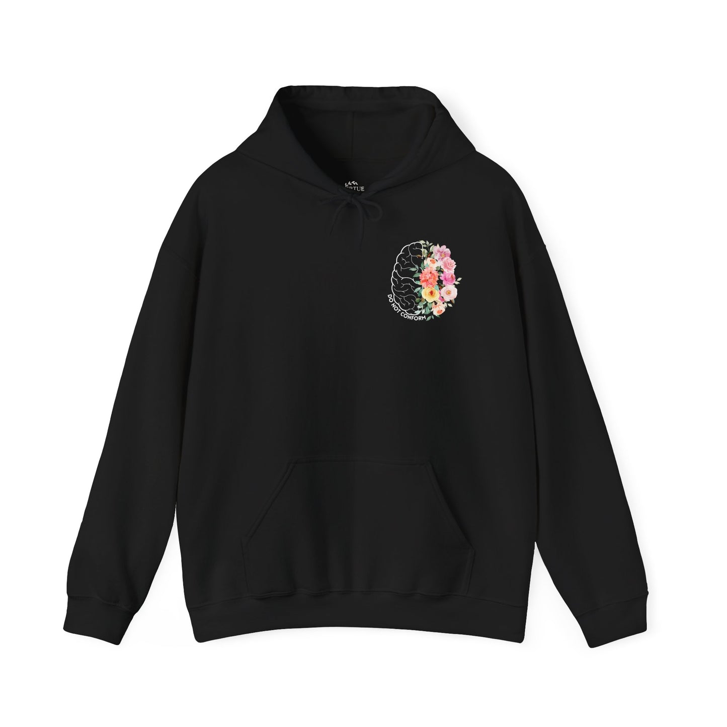 Hoodie Do Not Conform brain with flowers Tee | Romans 12:2 religious sweatshirt