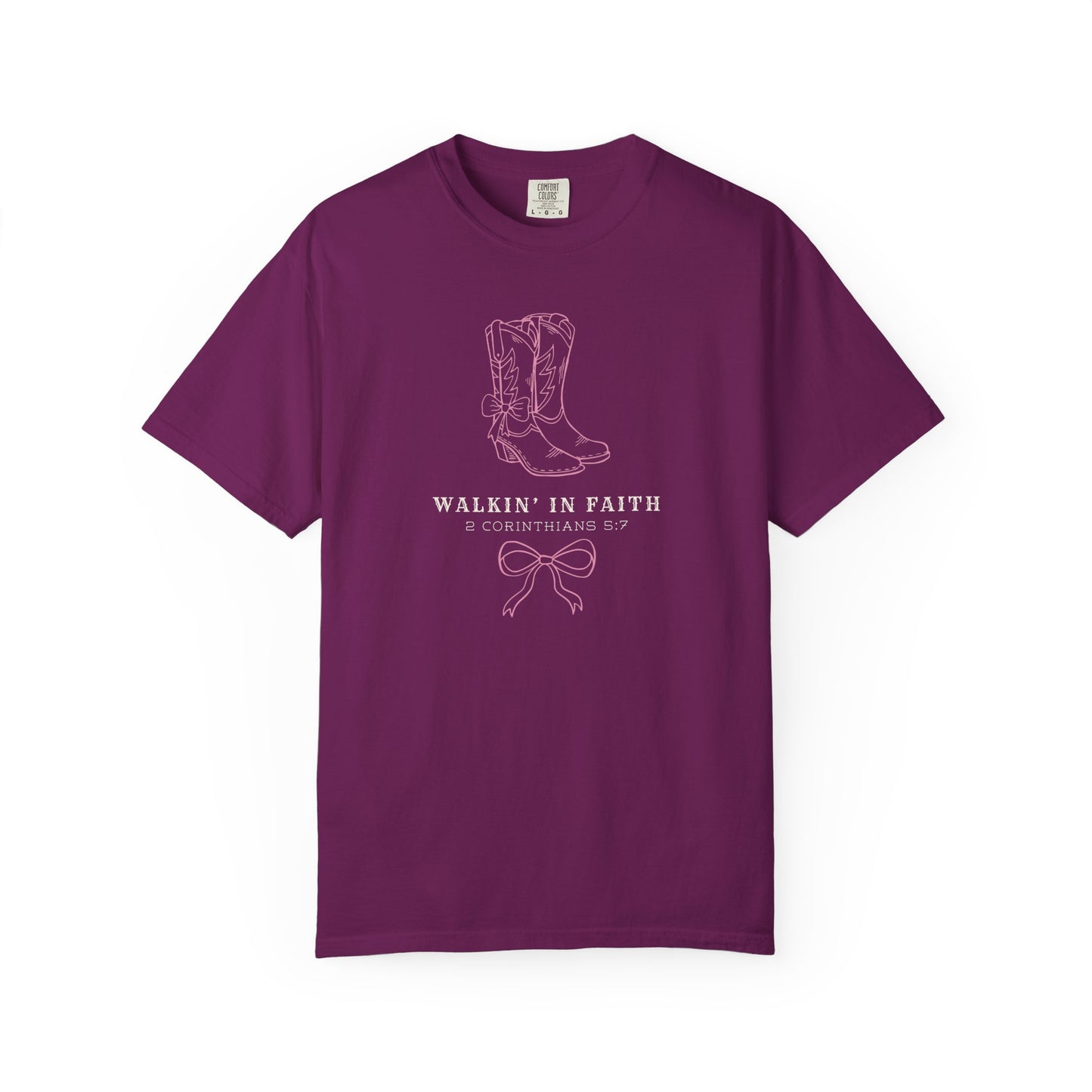 Walkin' in Faith T-shirt | Christian Western Faith-Based Gift, Southern Style, Everyday Comfort
