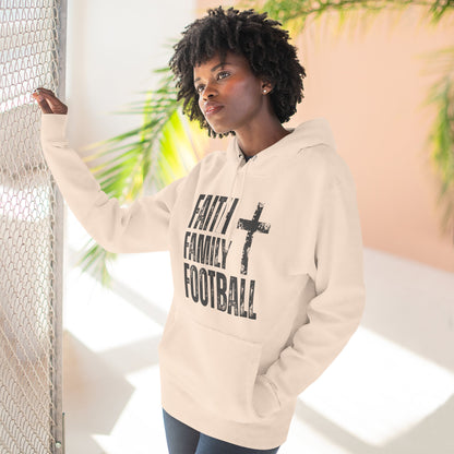 Faith Family Football Hoodie | Christian Fall Sweatshirt