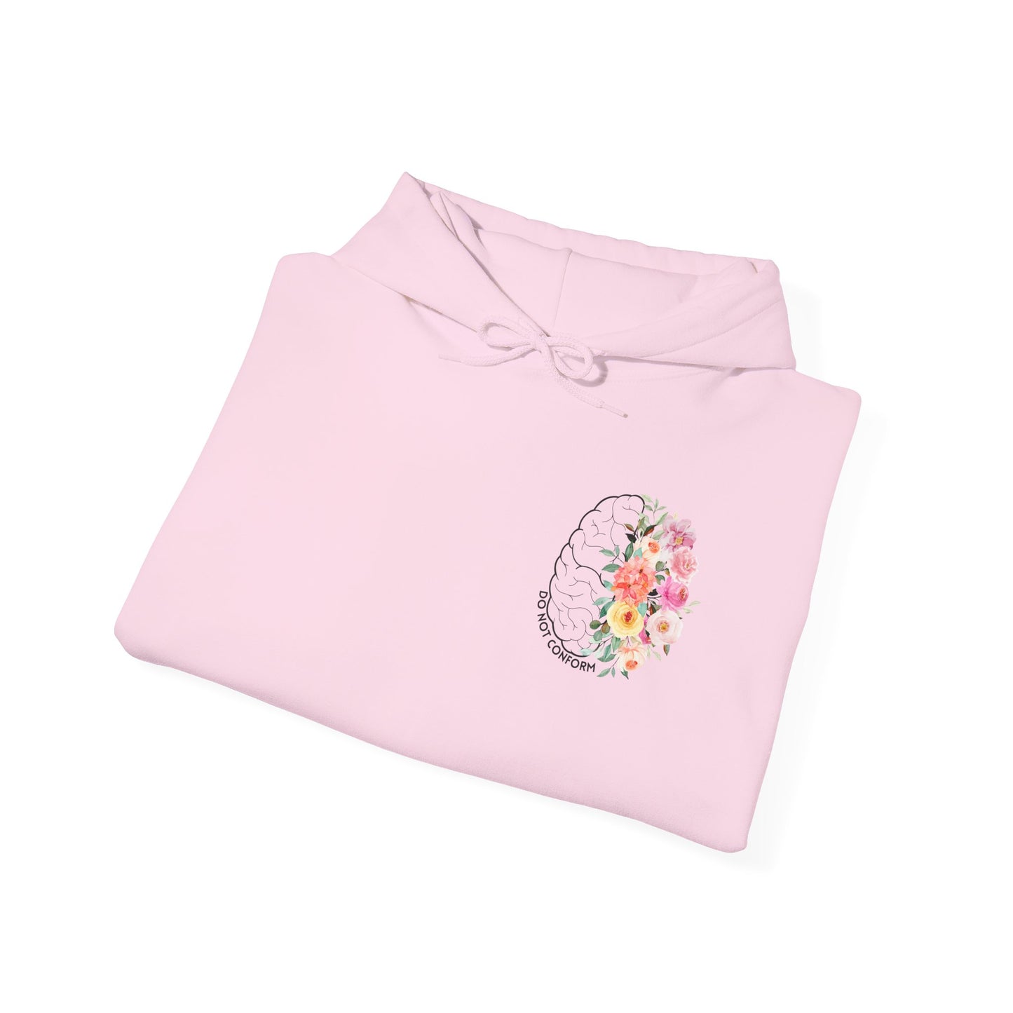 Hoodie Do Not Conform brain with flowers Tee | Romans 12:2 religious sweatshirt