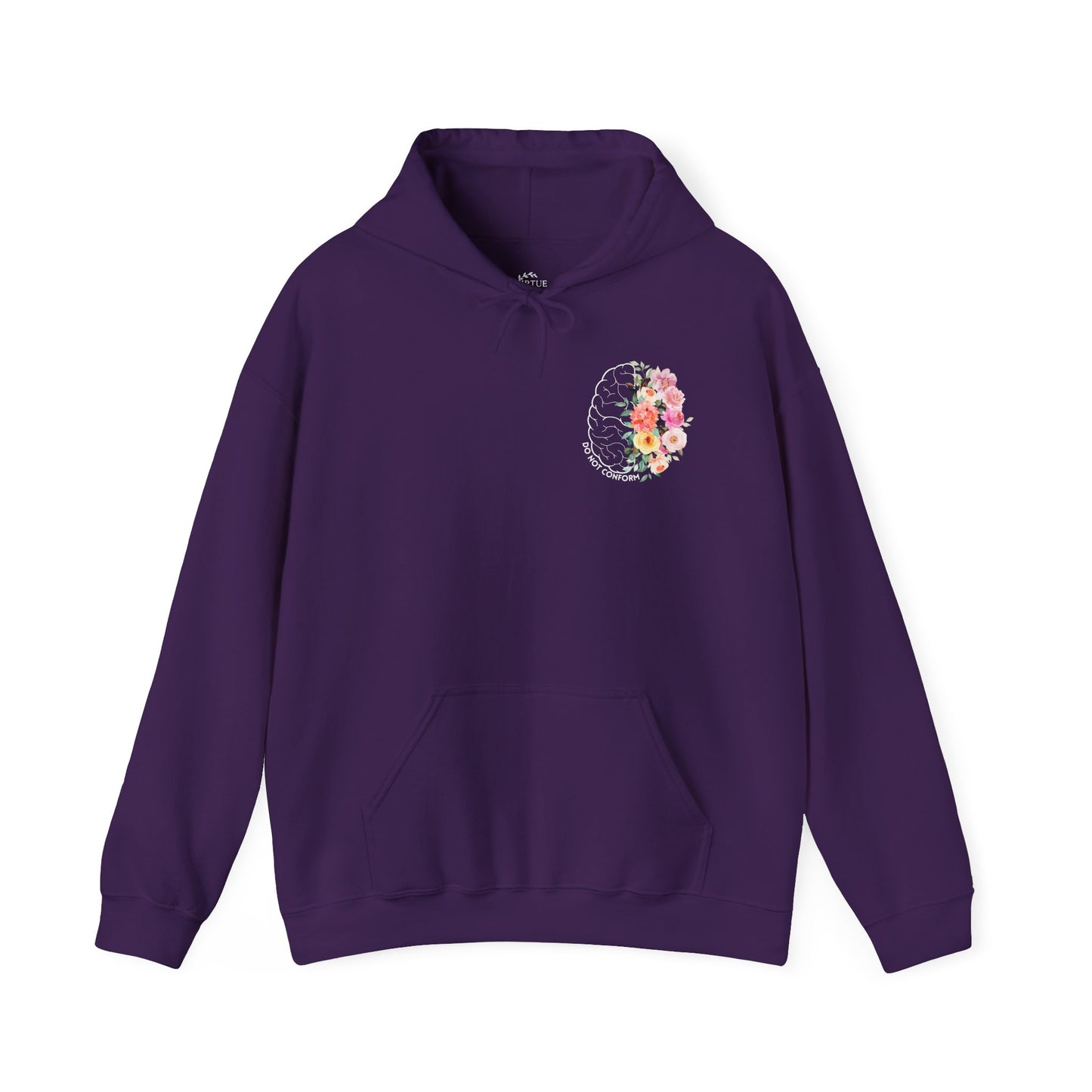 Hoodie Do Not Conform brain with flowers Tee | Romans 12:2 religious sweatshirt