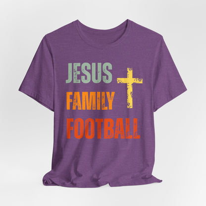 Jesus Family Football - Retro Distressed T-Shirt