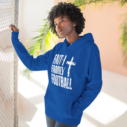 Faith Family Football Hoodie | Christian Fall Sweatshirt