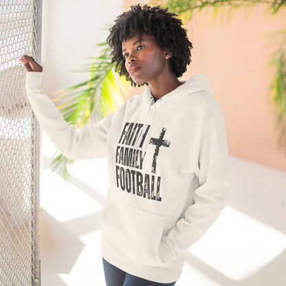 Faith Family Football Hoodie | Christian Fall Sweatshirt