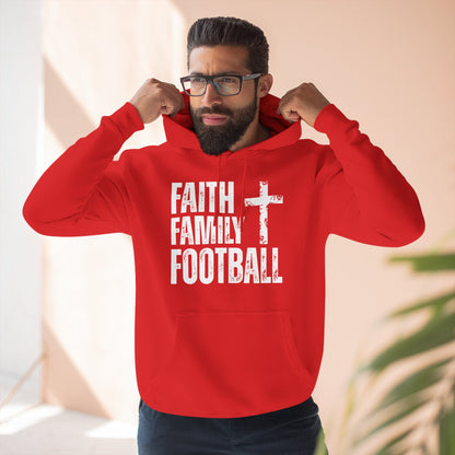 Faith Family Football Hoodie | Christian Fall Sweatshirt