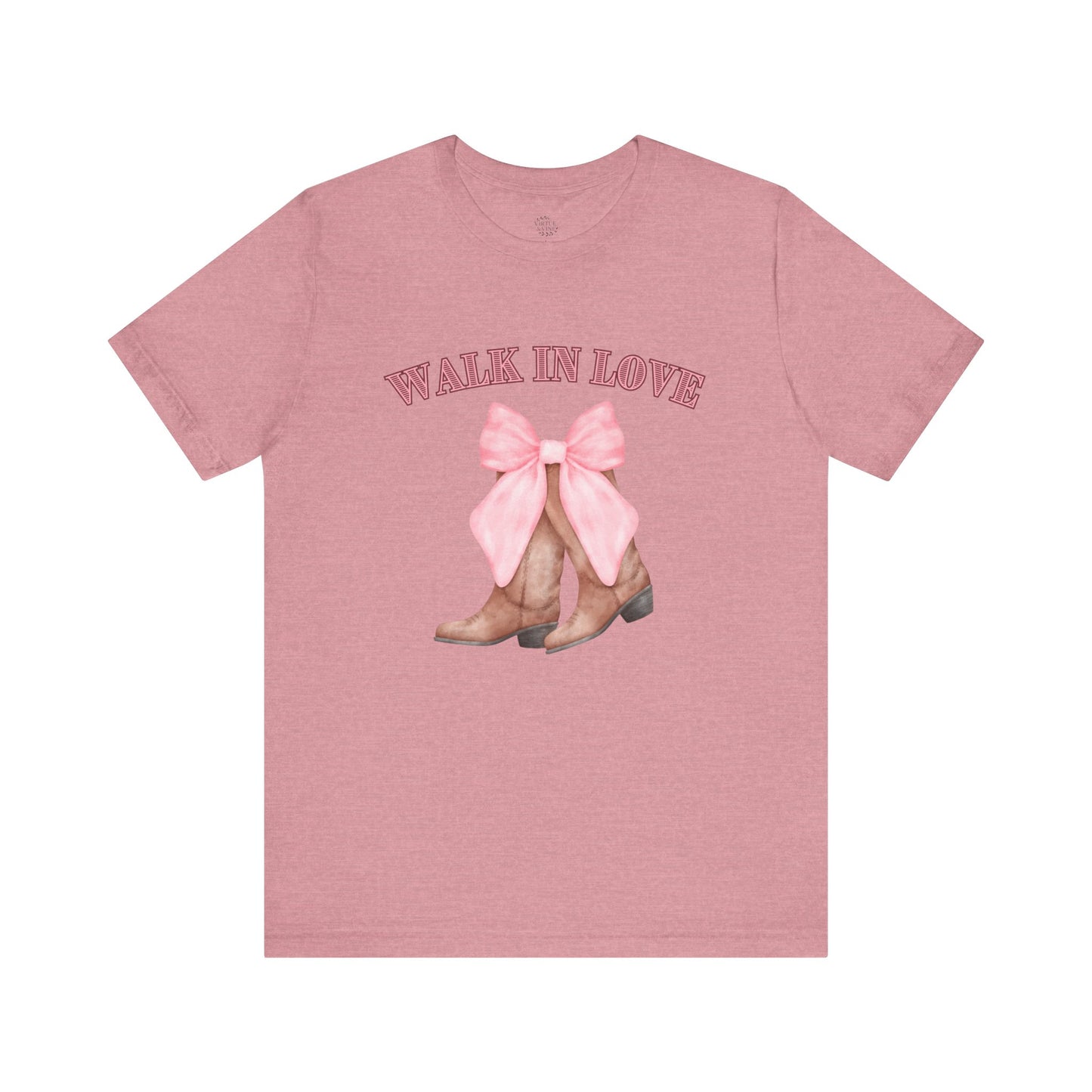 Walk in Love Cowboy Boots T-Shirt, Western Graphic Tee for Women