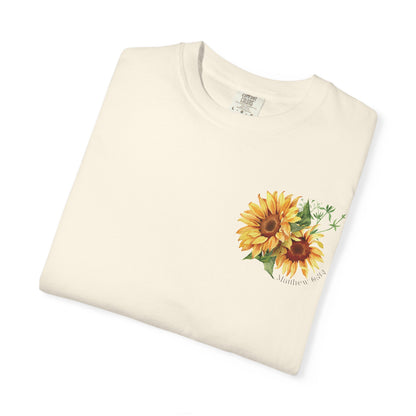 Do Not Worry T-Shirt | Matthew 6:34 Christian Sunflower Tee