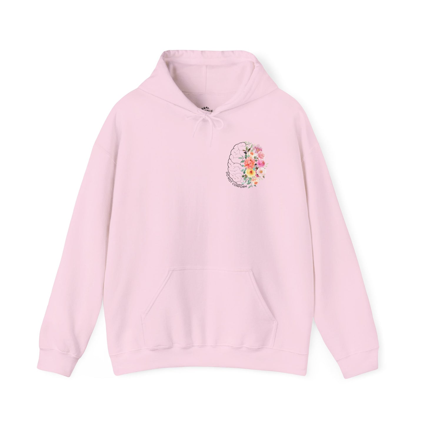 Hoodie Do Not Conform brain with flowers Tee | Romans 12:2 religious sweatshirt