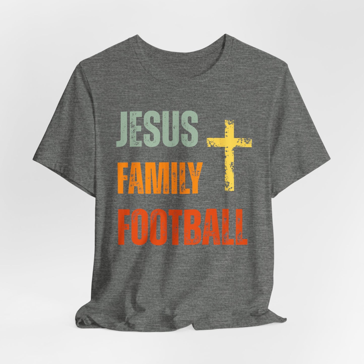 Jesus Family Football - Retro Distressed T-Shirt