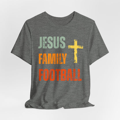 Jesus Family Football - Retro Distressed T-Shirt