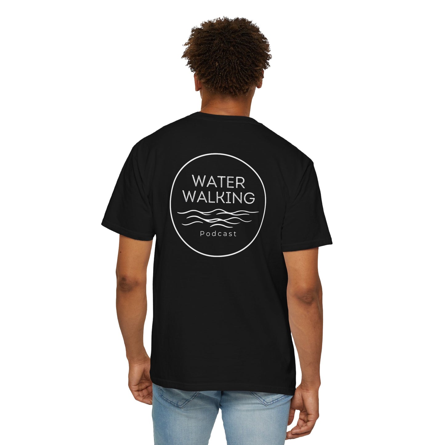 Water Walking Podcast T-Shirt | Walk by Faith Tee (Matthew 14:29)