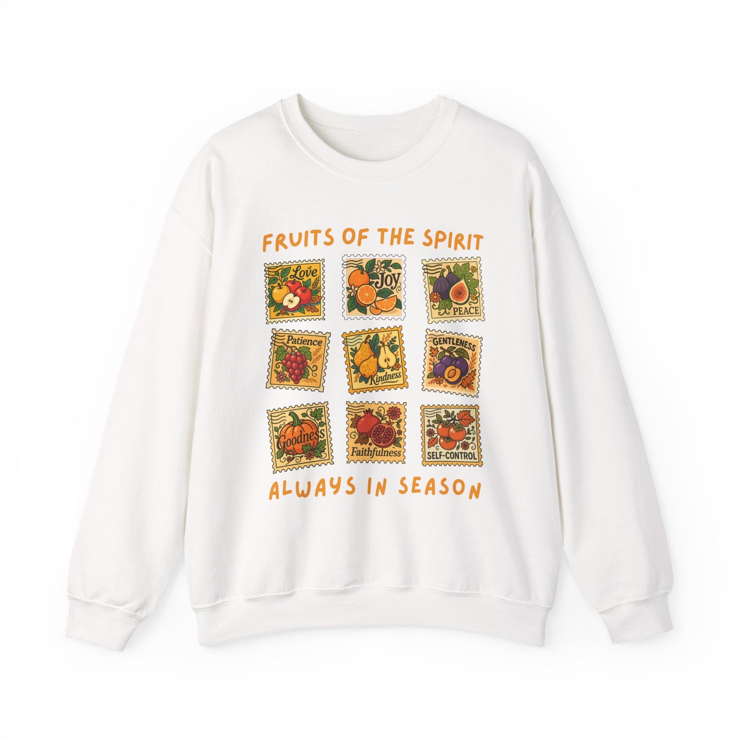 Fruits of the Spirit Postage Stamp Sweatshirt | Galatians 5:22-23