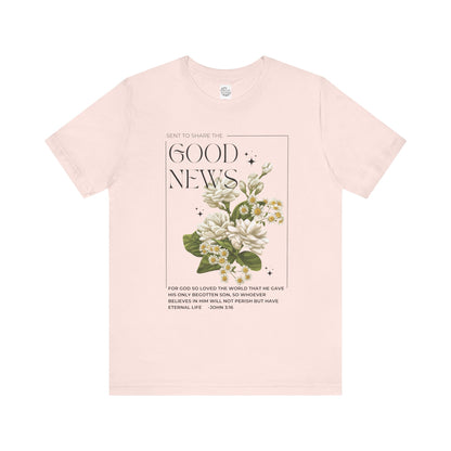 "Good News" Floral Tee
