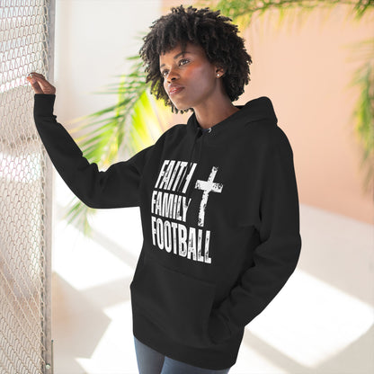 Faith Family Football Hoodie | Christian Fall Sweatshirt